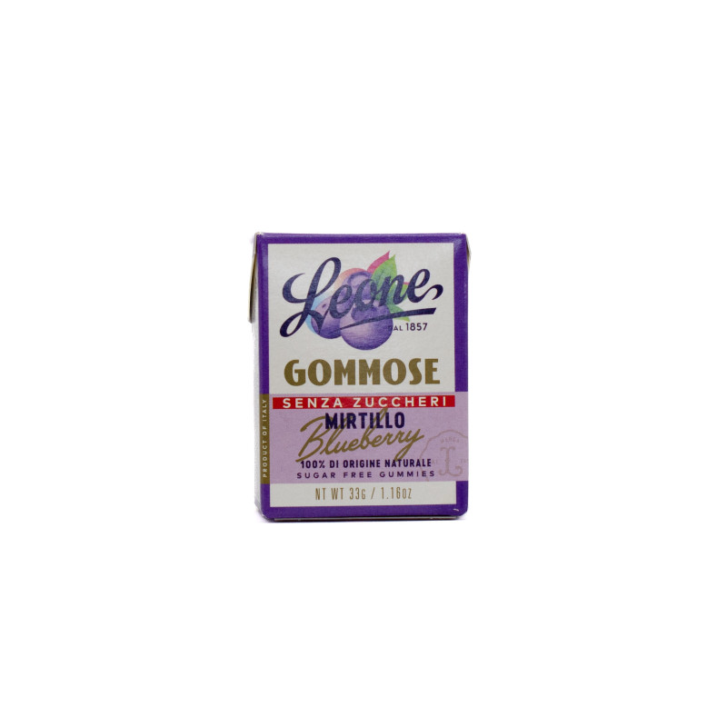 Pastiglie Leone Sugar-Free Mirtillo Italian Gummy Candy