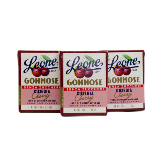 Pastiglie Leone Sugar-Free Ciliegia Italian Gummy Candy