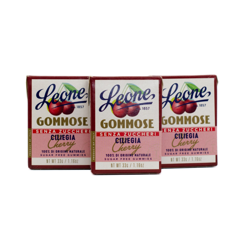 Pastiglie Leone Sugar-Free Ciliegia Italian Gummy Candy